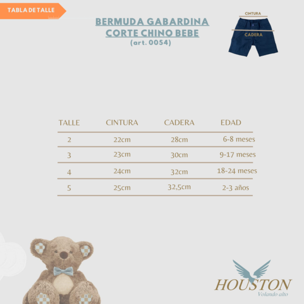 Bermuda Gabardina Chino Bebe - Imagen 8