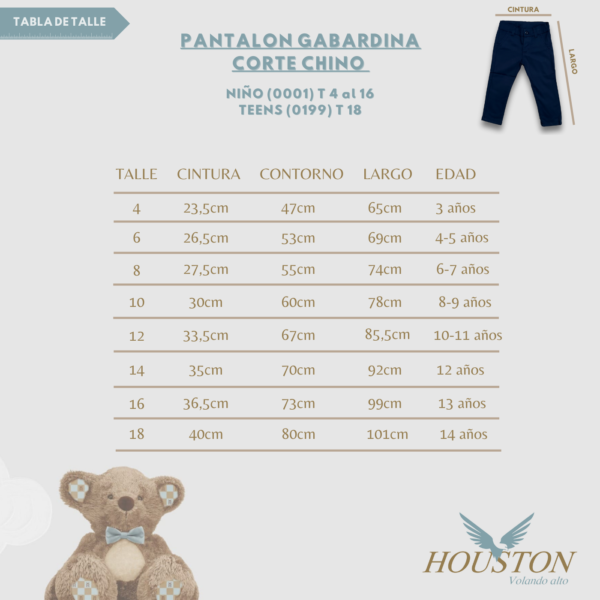 Pantalon Gabardina Chino Elastizado Niño - Imagen 10