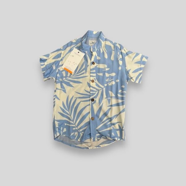 Camisa Poplin Hawaiana Cuello Mao Manga Corta Niño - Imagen 3