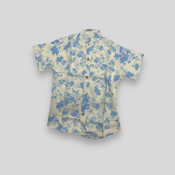 Camisa Poplin Hawaiana Cuello Mao Manga Corta Niño - Imagen 2