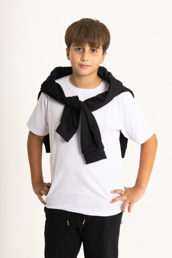 Remera Algodon Basica Con Bordado niño