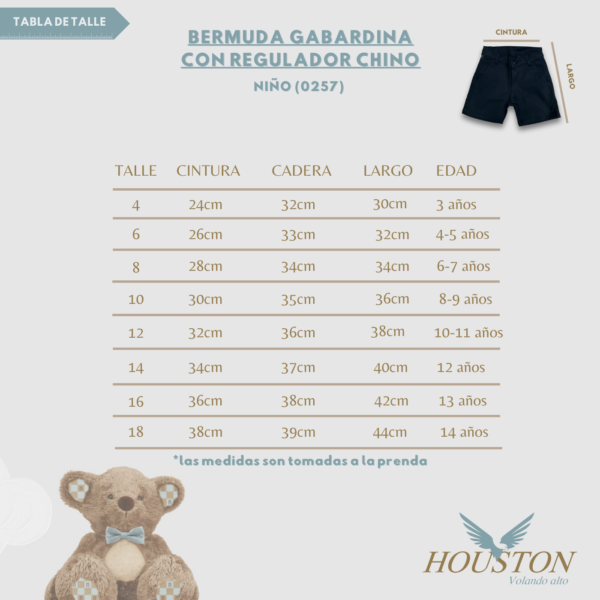 Bermuda Gabardina Chino con Regulador niño - Imagen 11