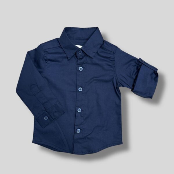 Camisa Poplin Elastizada Manga Larga Bebe - Imagen 4