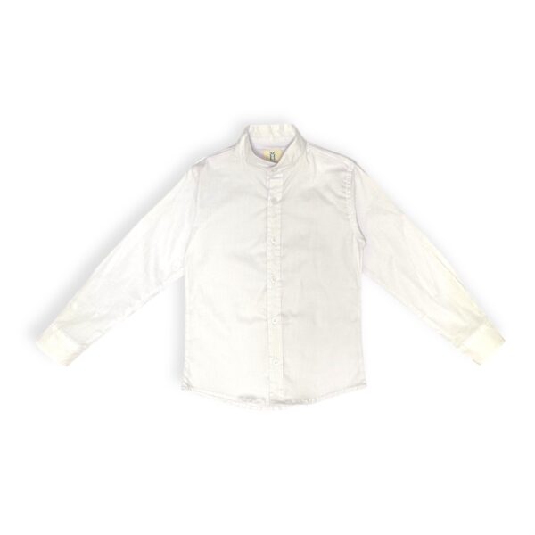 Camisa Poplin Elastizada Cuello Mao ML Niño