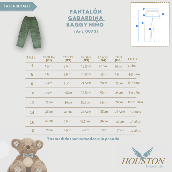 Pantalon de Gabardina Baggy Niño - Imagen 9