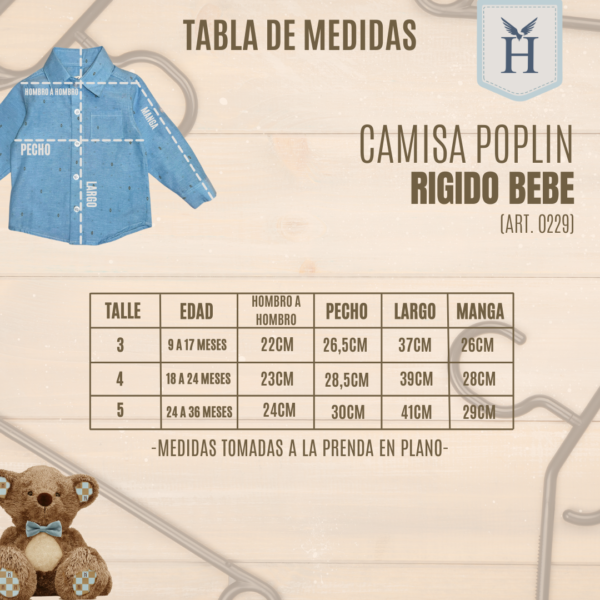 Camisa Poplin Rigida Bebe - Imagen 8