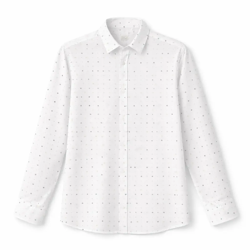 Camisa poplin rigida con recorte M/L niño