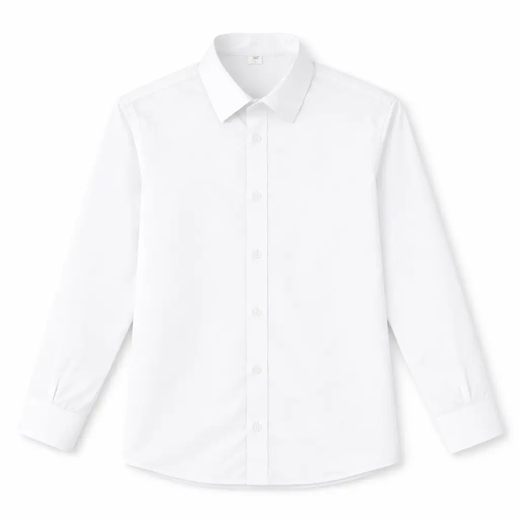 Camisa poplin elastizada cuello clasico niño