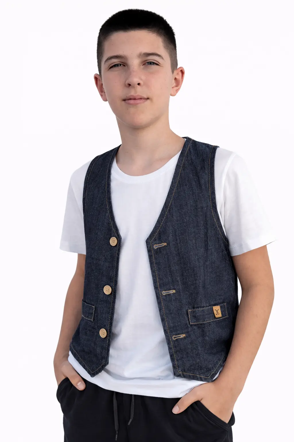 Chaleco de jean niño