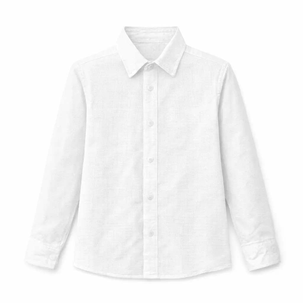 Camisa poplin rigida manga larga niño_