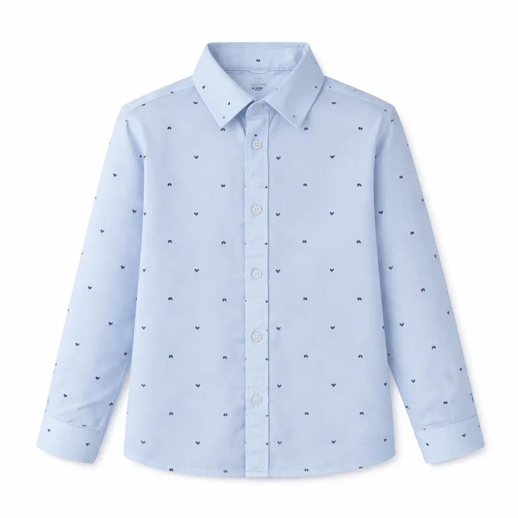 Camisa poplin rigida manga larga niño_