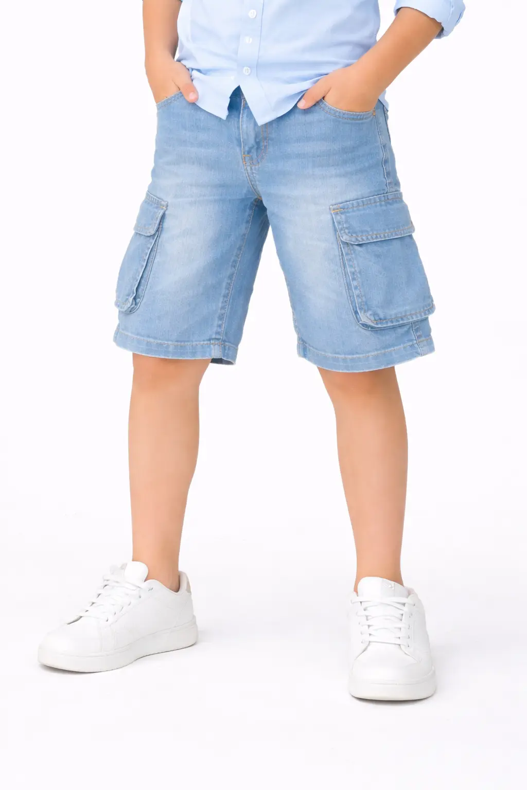 Bermuda Cargo Baggy Jeans Niño